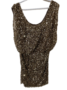 Aidan Mattox Gold Sequin Dress Size 20W
